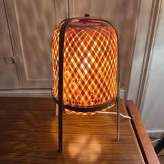 IKEA VATERBOM Rattan & Bamboo Table Lamp