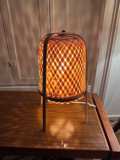IKEA VATERBOM Rattan & Bamboo Table Lamp