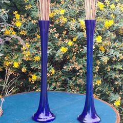 2xLSA 60cms hand blown vases