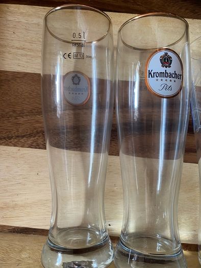 Krombacher beer glasses 0,5 L