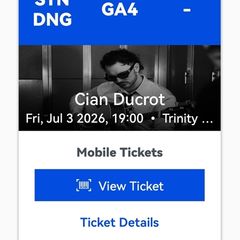 Cian ducrot tickets