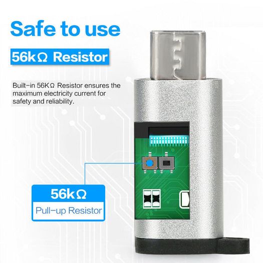 Aluminum Alloy OTG Micro USB (Male) to USB-C (Female) QC 3.0 Charger & Sync Adapter with Keychain (Brand New/Warranty)
