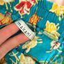 Makani Teal botanical floral midi skirt S/M 10/12 Image 3