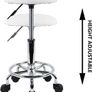 Swivel Rolling Stool Height Adjustable PU Leather Cushion Salon Vanity Massage Office Stool Chair Small (FREE SHIPPING) Image 4