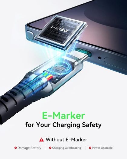 INIU USB C Cable, [2m] 100W Fast Charging USB C to USB C cable, Nylon Braided Phone Charger Type C Data Cord for iPhone 17 16 Pro Max, MacBook, iPad Air, Samsung S25 S24 Ultra, Google Pixel 9, Xiaomi
