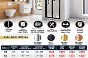 Haven6 bifod shower doors brushed brass / matt black/brushed bronze see below for pricing