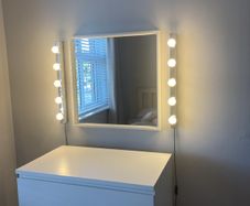 ikea mirror and lights
