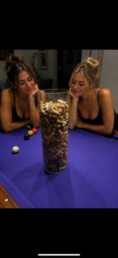 250+ Wine Cork Collection in Tall Glass Vase Unique Bar or Man Cave Decor