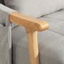 Rocking chair with lumbar cushion, wide seat, beech frame, up to 120 kg, gray Image 4
