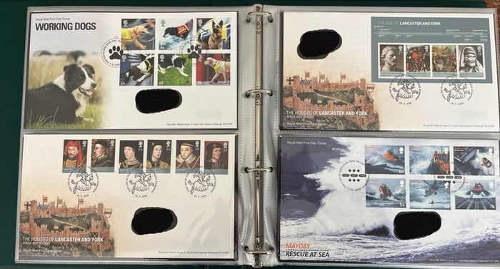 Collection of  78 UK First Day Cover stamps 2007 to 2009 in album