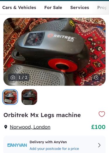 Orbitrek MX elliptical motorised machine