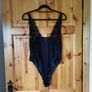 BNWT Fab Black Bodysuit with Leather Look Bottom size 16 Image 4