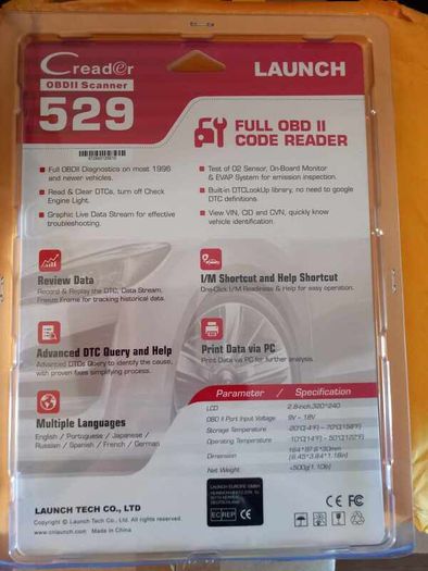 Launch Cr529 Obd2 Scanner