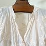Cream cotton Zara blouse Size 10/12 Image 3