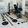Iron Weights Adjustable Rack Bench Barbell Dumbbells Image 4