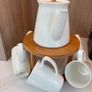 Ceramic tea set with bamboo rack Image 2