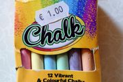 Box Of Chalk &amp; A Packet Of Streamers (new).