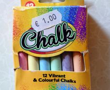 Box Of Chalk & A Packet Of Streamers (new).