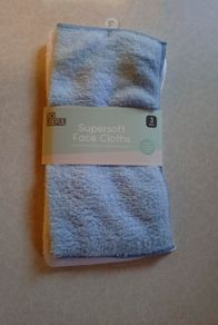 3 Pack Microfibre Face Cloths (new).
