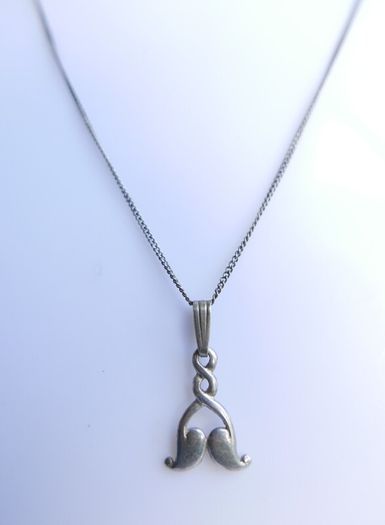 Vintage Sterling Silver 925 Pendant Necklace length 18" - 2,7g