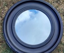 Round wooden Mirror