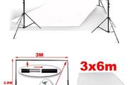 Background Support &amp; 10 x 20  White Screen Light Kit