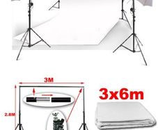 Background Support & 10 x 20  White Screen Light Kit