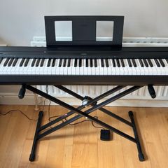 Yamaha P-45 Keyboard with pedal, stand and stool