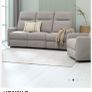 3 seater reclining sofa. Light grey. Image 3