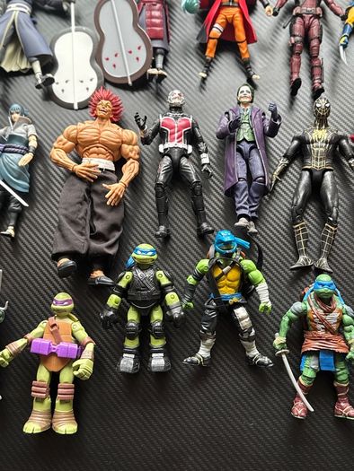 Large Action Figure Collection - TMNT, Naruto, Marvel & DC