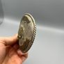 Vintage Alpaca Mexico Western Belt Buckle - Three Horse Heads, Floral Engravings Image 6