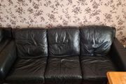 High quality black leather sofa 3 seater and 2 sofa chairs