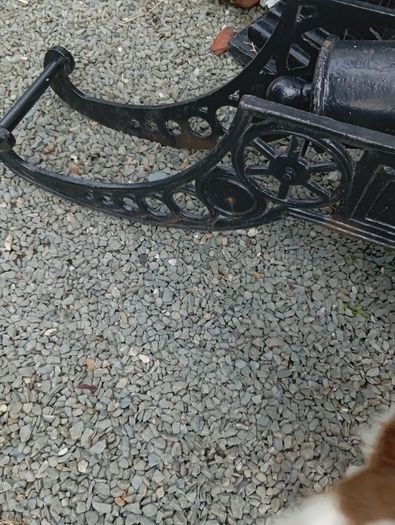 Antique style cast iron cannons