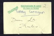 1966 Ireland Thurlas Telegram (Durlas Eile) handstamp on reverse Telegram Envelope (Cancel 29th April 1966)