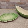 Vintage Royal Winton Green Leaf Gravy Boat and Underplate Pristine Condition Image 2