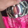 Pink dress with belt l size uk 8 never worn premium quality Image 2