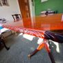 Hand carved Mahogany dinning table with 6 chairs Image 10