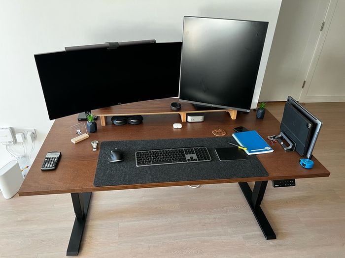 Madesite Standing Desk Frame with IKEA Idasen Desk Top - 160cm by 80cm