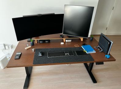Madesite Standing Desk Frame with IKEA Idasen Desk Top - 160cm by 80cm