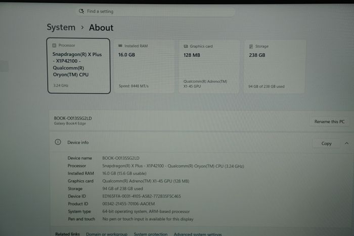 New Samsung Galaxy Book4 Edge 15.6" Copilot+ PC | Snapdragon X Plus | 16GB RAM | 256GB SSD