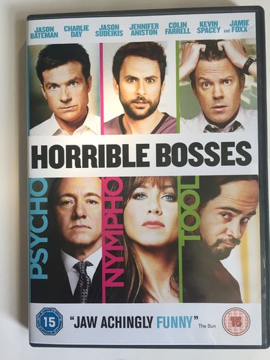 Horrible Bosses [2011] Jason Bateman, Charlie Day, Jason Sudeikis, Jennifer Aniston, Colin Farrell, Kevin Spacey, Donald Sutherland, & Jamie Foxx [Movie DVD]