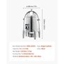 Stainless Steel Beverage Dispenser, 12L Drink Dispenser with Alcohol Burner, Hot & Cold Drink Dispensers for Coffee Tea Hot Water Image 4