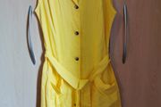 BNWT - Yellow linen dress UK 10