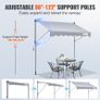 Balcony awning 3x1.2m folding arm awning height adjustable from 2.2 to 3.1m clam Image 2