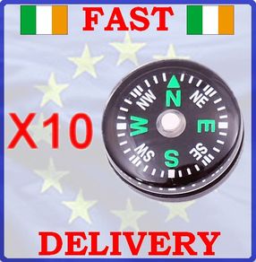 10x New Mini Compass For Watch Strap Bags Pocket Diving Hiking Camping Scuba #111