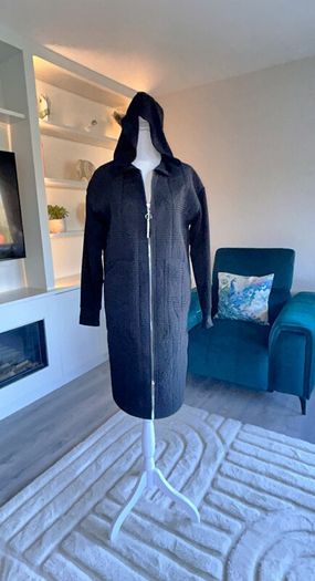 Black Long Coat from Inco Boutique. Size UK 8 / EU 36
