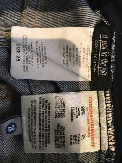 Citizen of Humanity A Pea in a Pod maternity bootcut denim jeans w/ belly panel