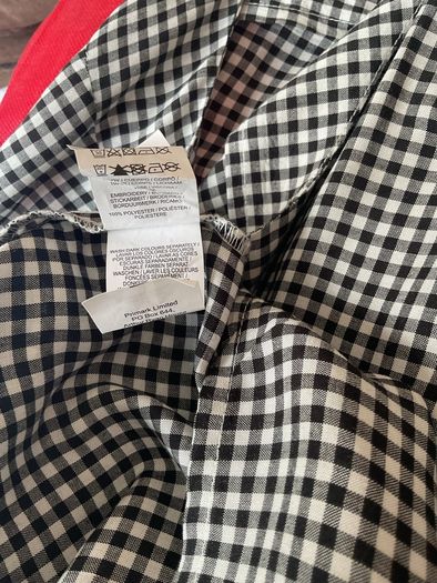 top Bnwt size 12 black & white gingham top primark