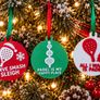 Set of 3 Padel Christmas Ornaments, Xmas Padel Lover Gift, 3D Printed Decoration Image 3