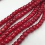 Rare Antique Venetian WhiteHeart Glass Beads Strands 8mm 24 inches Image 7